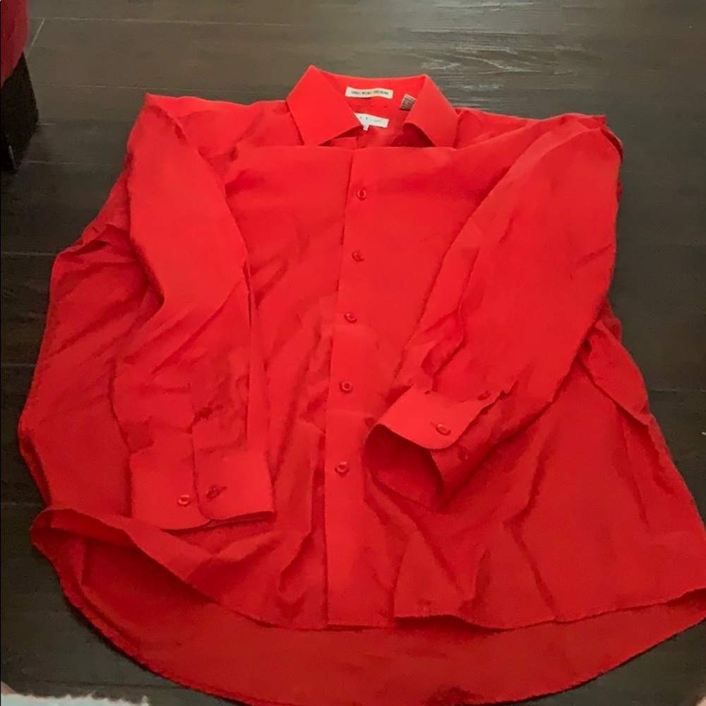 Karl Knox red dress shirt